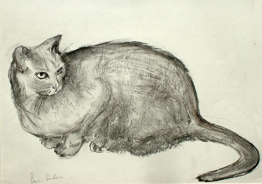 Artwork for Minicard - Charcoal - by Susan Sanders
