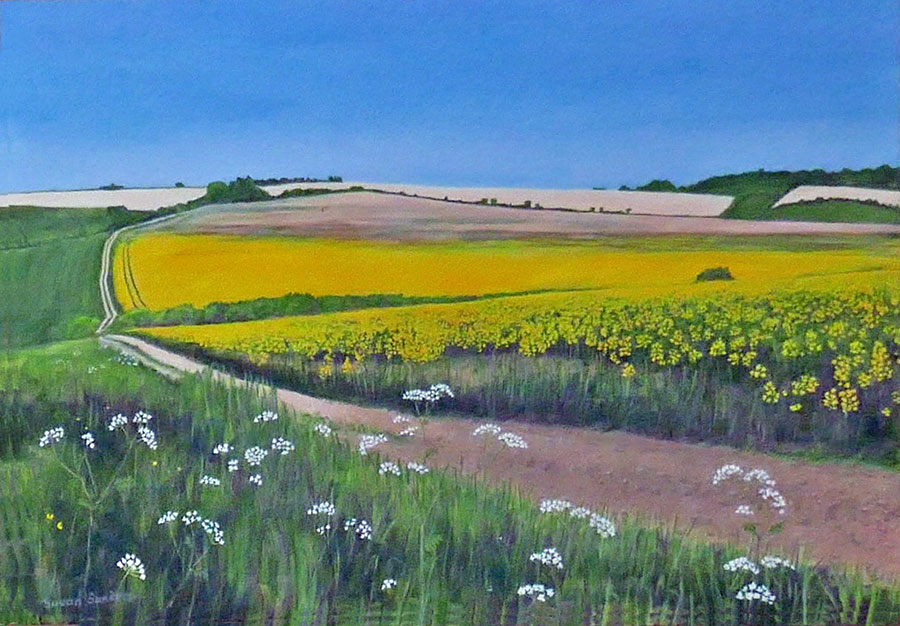 Landscape in oil - by Susan Sanders